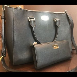 Michael Kors Sutton Saffiano Satchel and Wallet